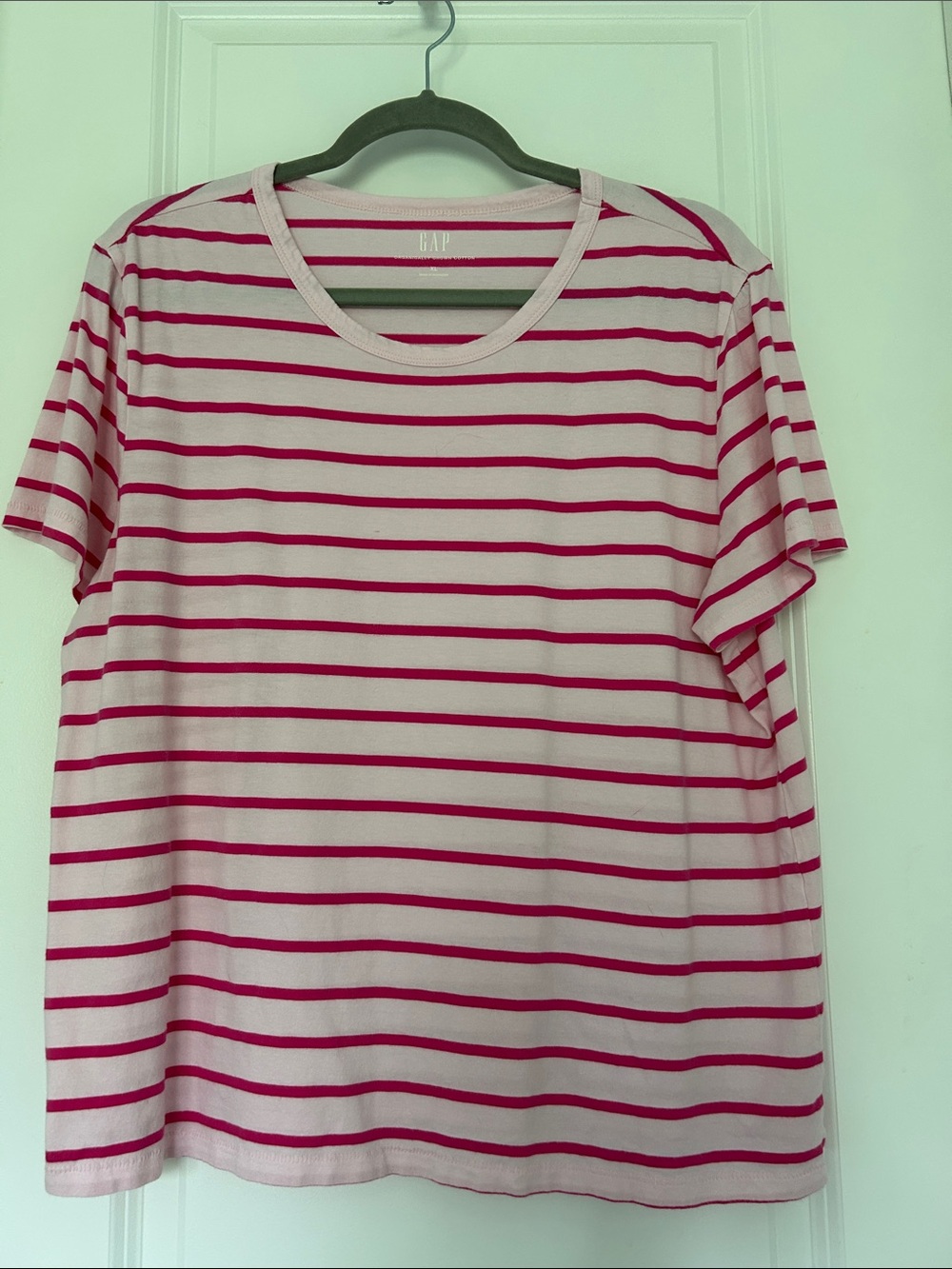 GAP Light Pink and Hot Pink Striped Short Sleeve Tee 
BUNDLE 2+ tees for 20% off